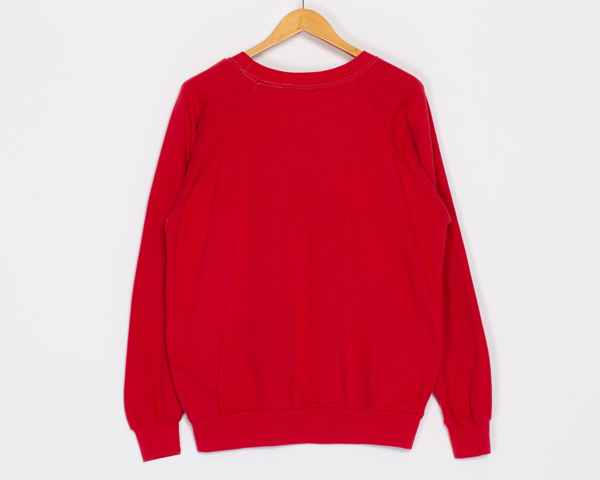 Large 90s New York Statue Of Liberty Raglan Sweatshirt | Vintage Red Graphic NYC Tourist Crewneck