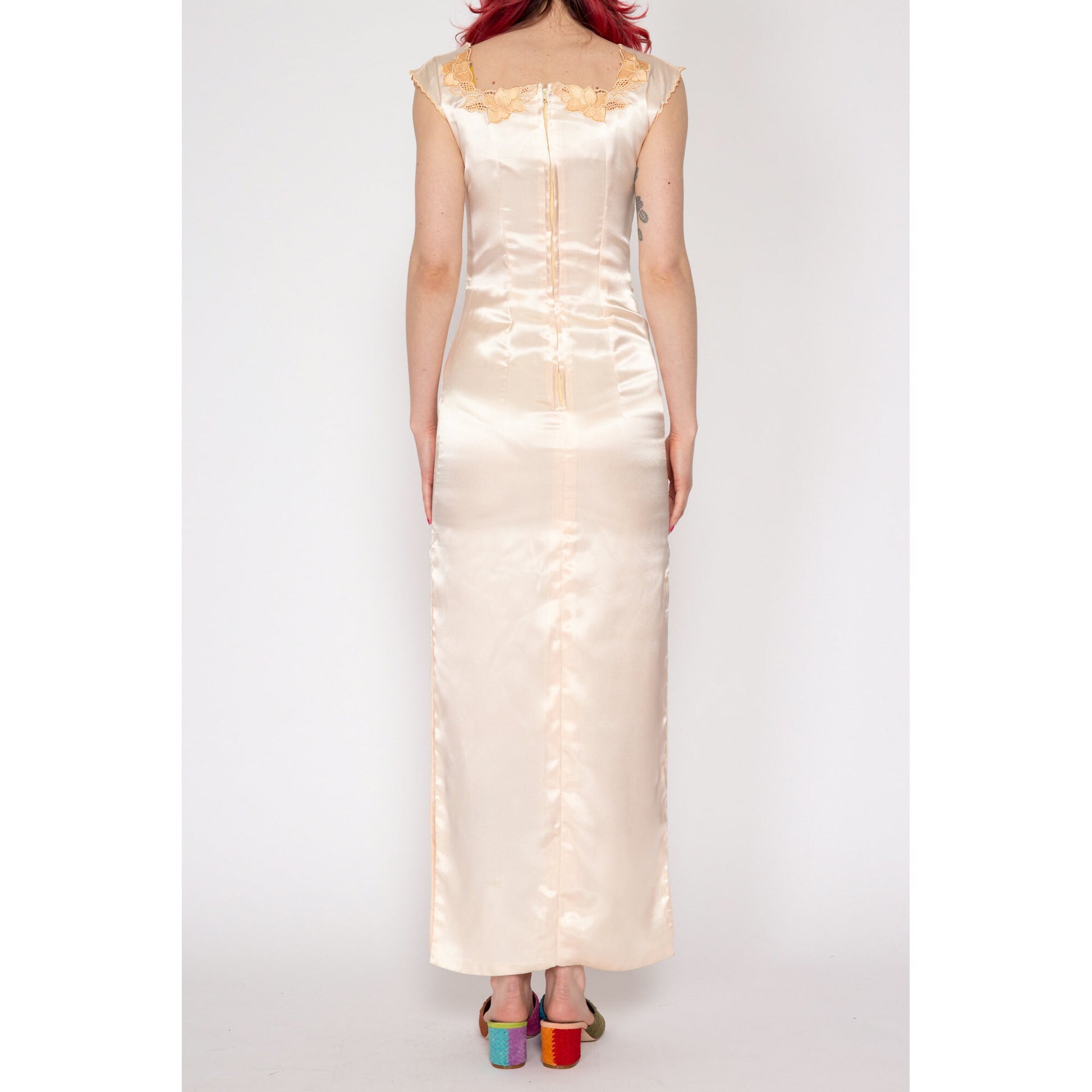 90s Does 30s Baby Pink Satin Maxi Dress 90s Does 30s Baby Pink Satin Maxi Dress