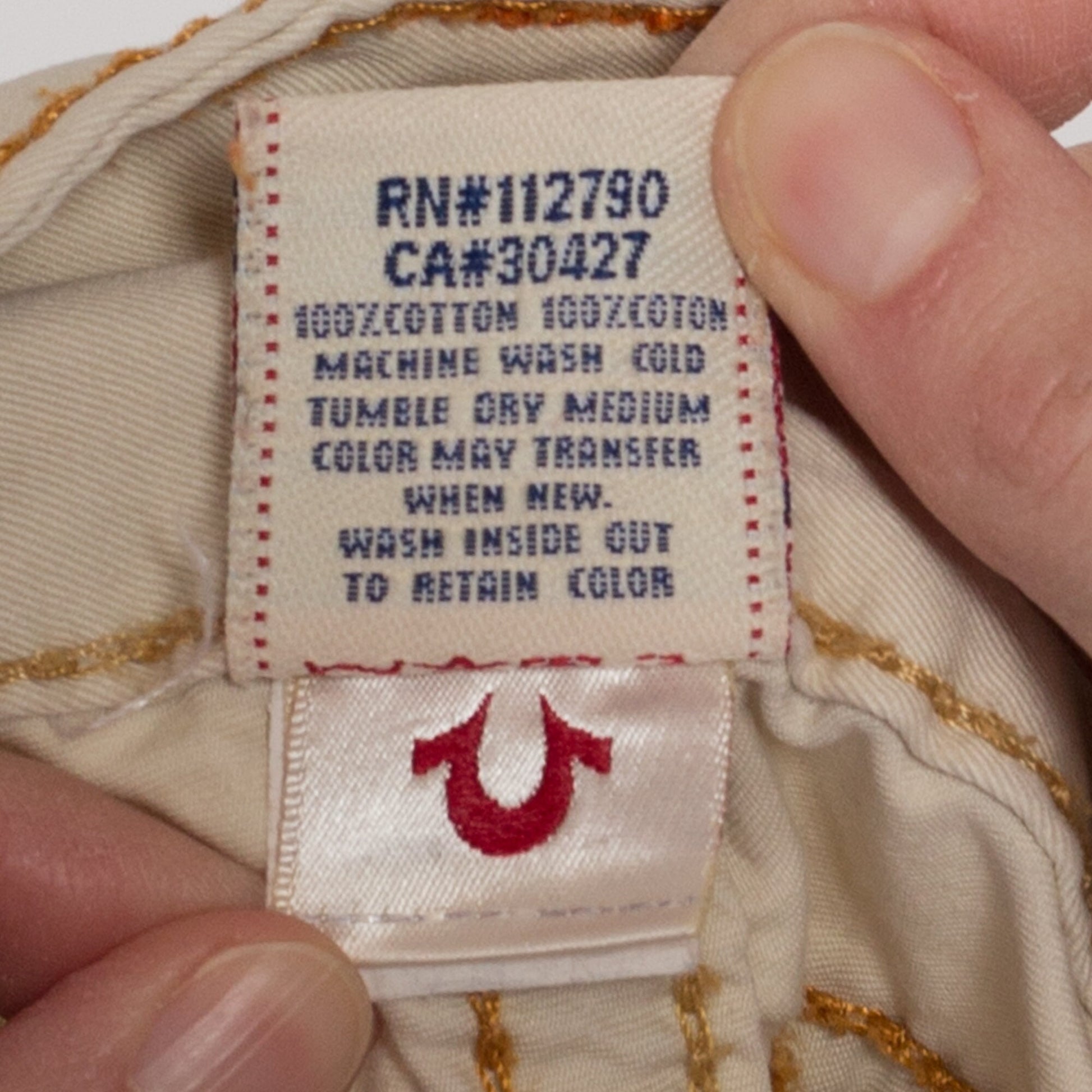 Medium Y2K True Religion Low Rise Shorts | Vintage Sammy Big T Khaki Cotton Shorts