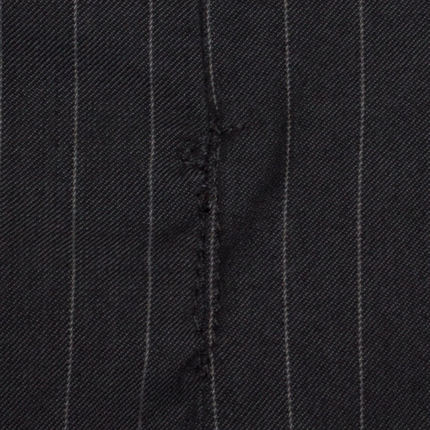 Small Y2K Desigual Flared Pinstripe Suspender Jumpsuit | Vintage Dark Grey Cross Back Strap Overall Pants