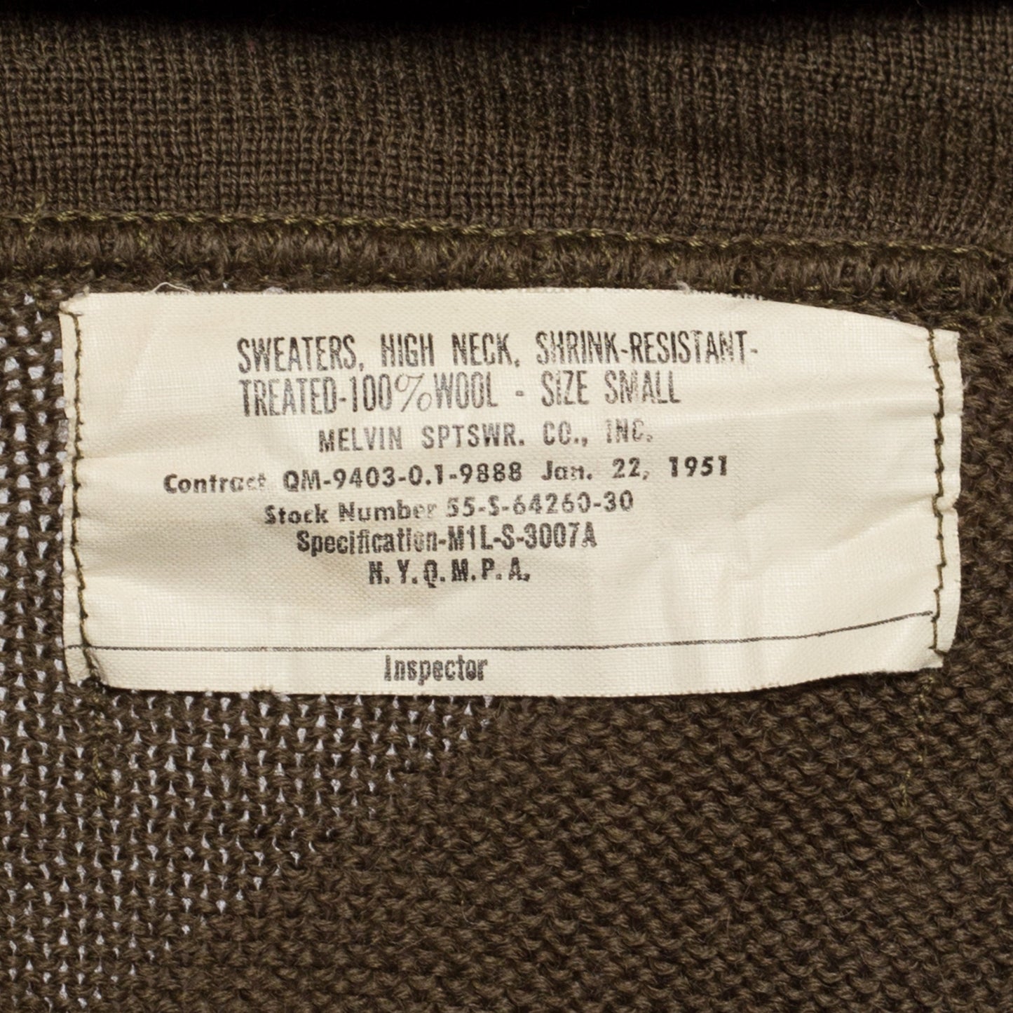 XS 1950s Olive Green Wool Military Henley Sweater | Vintage 50s US Army Long Sleeve Fitted Pullover