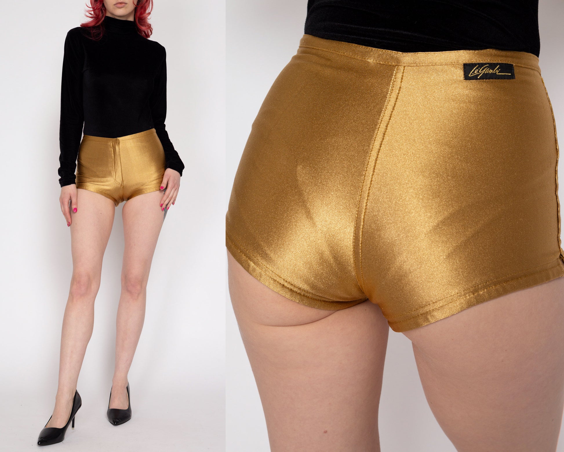 XXS 70s Le Gambi Gold Disco Hot Pants – Flying Apple Vintage