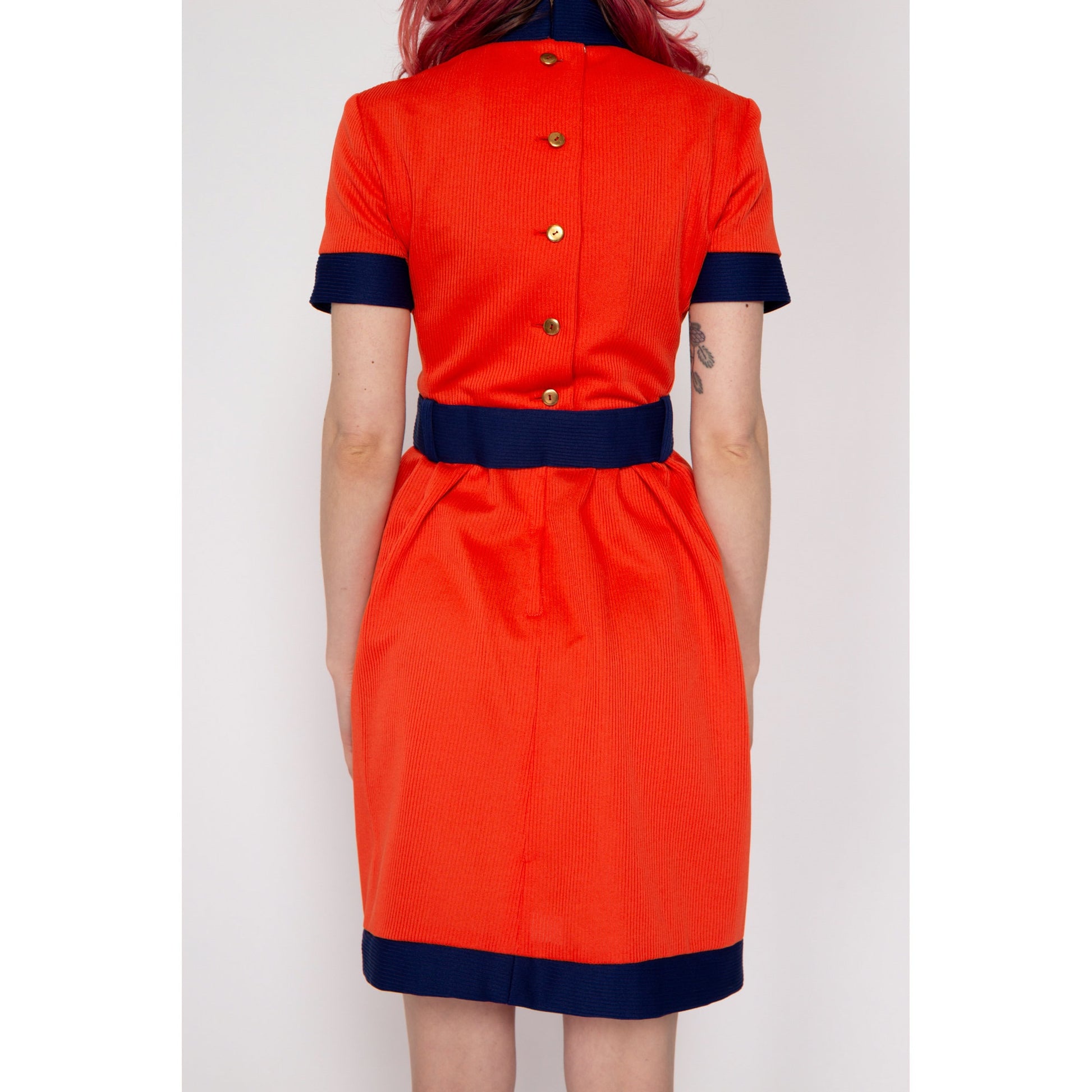 60s Mod Space Age Color Block Belted Mini Dress - Extra Small 60s Mod Space Age Color Block Belted Mini Dress - Extra Small